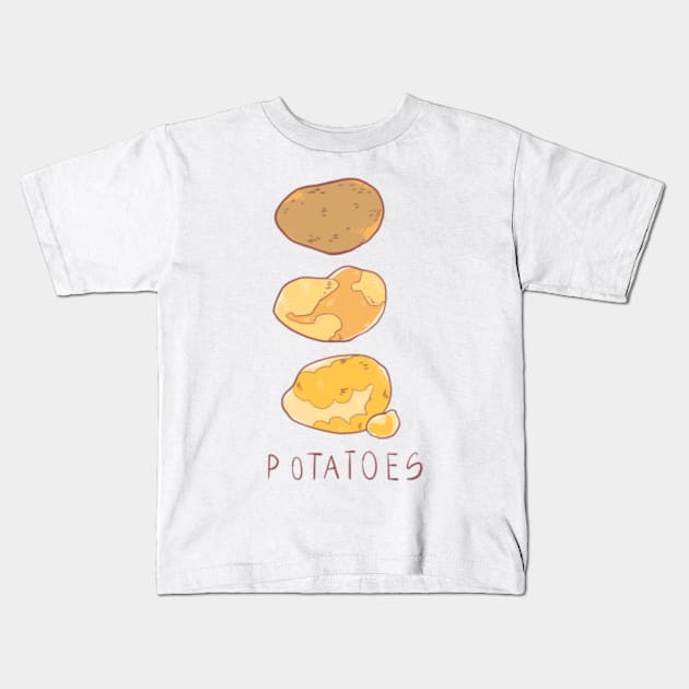 Potatoes Kids T-Shirt by Mob0